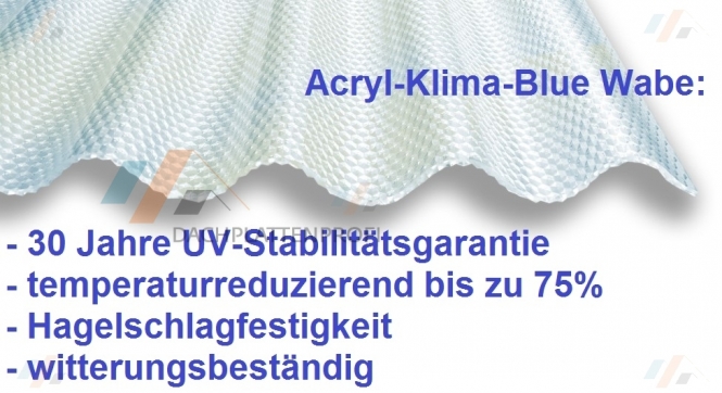Lichtplatte Acryl 3 mm Klima-Blue 